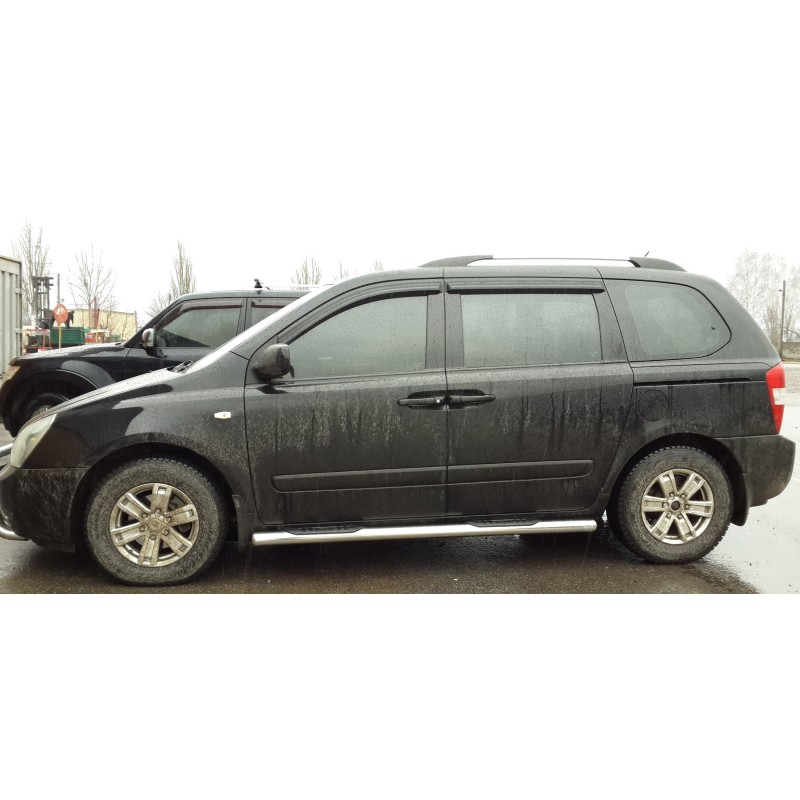 Боковые трубы (2 шт, нерж) для Kia Carnival 2002-2013 гг
