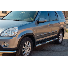 Бічні труби (2 шт., нерж) для Honda CRV 2001-2006 рр