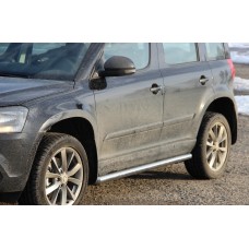 Бічні труби (2 шт., нерж) для Skoda Yeti 2009-2017 рр