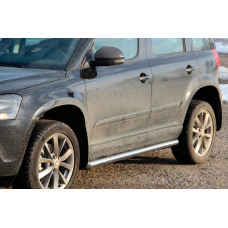 Бічні труби (2 шт., нерж) для Skoda Yeti 2009-2017 рр