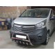 Передний силовой бампер WT003-4 (нержавейка) Без надписи для Opel Vivaro 2015-2019 гг