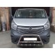 Передний силовой бампер WT003-4 (нержавейка) Без надписи для Opel Vivaro 2015-2019 гг
