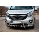 Кенгурятник WT003-4 (нерж.) З написом для Opel Vivaro 2015-2019 рр