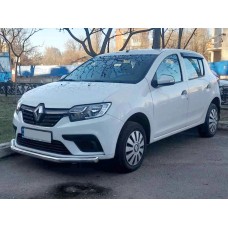 Передняя защита ST008 (нерж) для Renault Sandero 2013-2022 гг