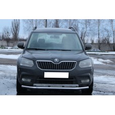 Передняя защита ST008 (нерж) для Skoda Yeti 2009-2017 гг