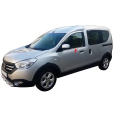 Окантовка стекол (2 шт, нерж.) Carmos - Турецкая сталь для Dacia Dokker 2013-2022 гг