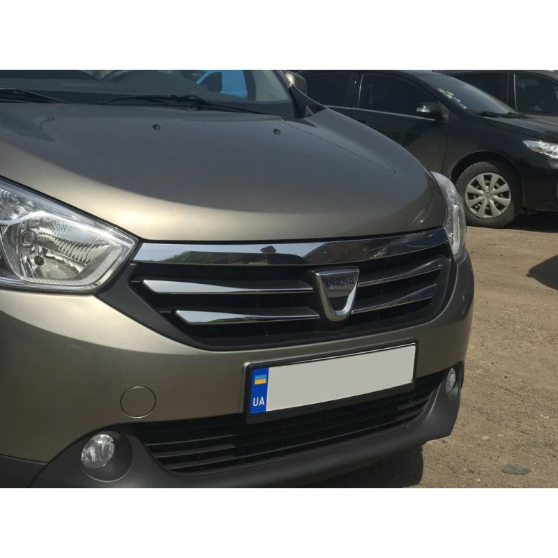 Накладки на решітку (4 шт, нерж.) для Dacia Lodgy 2012-2022 рр Накладки на решітку (4 шт, нерж.) для Dacia Lodgy 2012-2022 рр