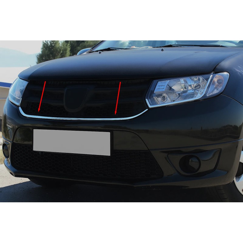 Накладка під решітку (1 шт, нерж.) для Dacia Sandero 2013-2020 рр