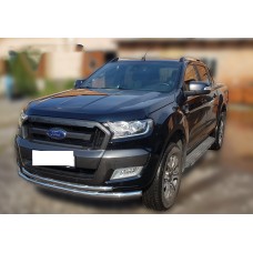 Передняя защита ST014 (нерж.) d60/60 для Ford Ranger 2011-2022 гг
