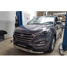 Передняя защита ST014 (нерж.) d60/60 для Hyundai Tucson TL 2016-2021 гг