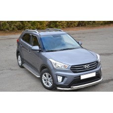 Передній захист ST014 (нерж.) d60/42 для Hyundai Creta 2014-2020 рр