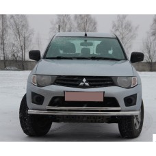 Передній захист ST014 (нерж.) d60/42 для Mitsubishi L200 2006-2015 рр