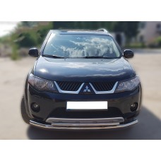 Передній захист ST014 (нерж.) d60/42 для Mitsubishi Outlander 2006-2012 рр