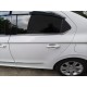 Окантовка вікон (нерж) 6 шт, Carmos (з квартиркою) для Peugeot 301 2012- рр