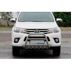 Кенгурятник QT006 (нерж. сталь) для Toyota Hilux 2015- гг