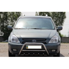 Кенгурятник WT003 (нерж) для Kia Carnival 2002-2013 рр