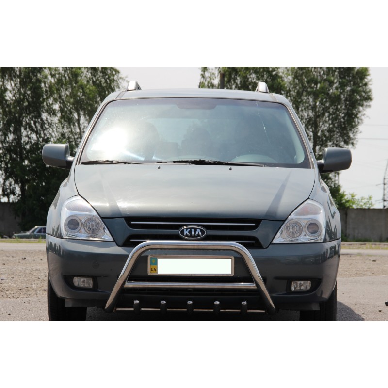 Кенгурятник WT003 (нерж) для Kia Carnival 2002-2013 рр
