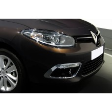 Окантовки противотуманных фар (2013-2025, 2 шт, нержавейка) для Renault Fluence
