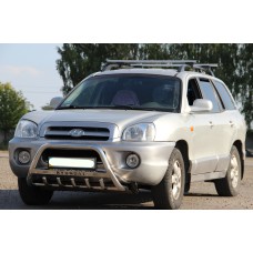 Кенгурятник WT004 (нерж) для Hyundai Santa Fe 1 2000-2006 рр