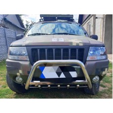 Кенгурятник WT004 (нерж) для Jeep Grand Cherokee WJ 1999-2004рр