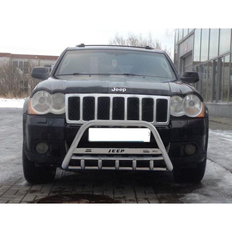 Кенгурятник WT004 (нерж) для Jeep Grand Cherokee WK 2004-2010 гг