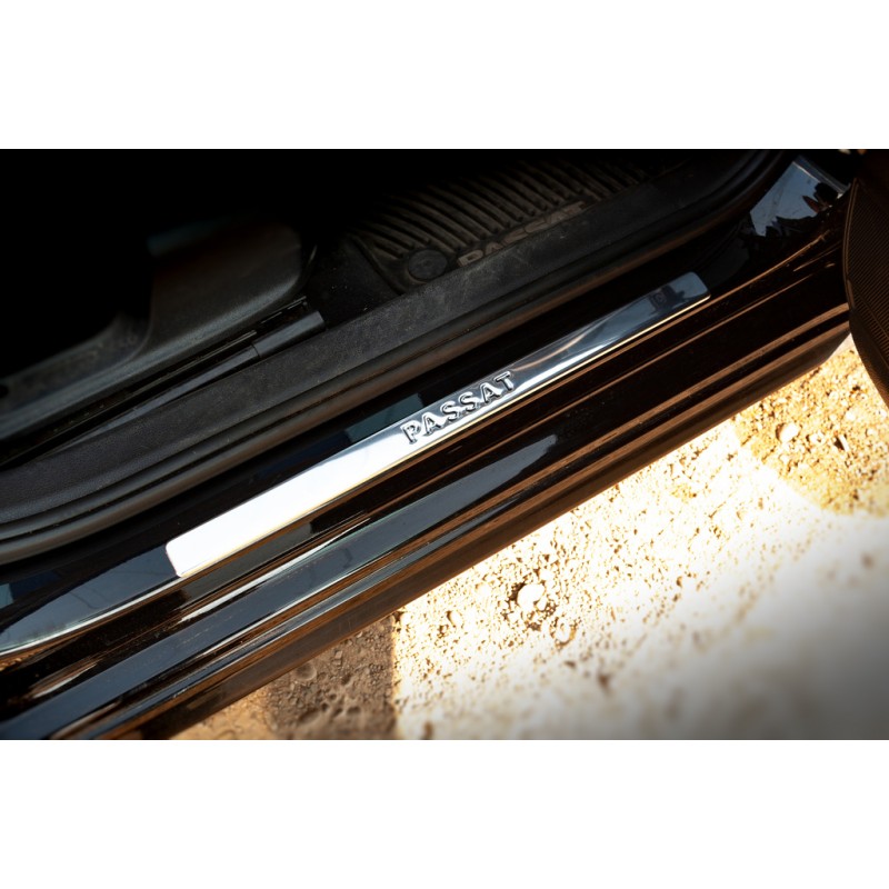 Накладки на пороги OmsaLine тип 1 (4 шт, нерж) для Volkswagen Passat B7 2012-2015рр