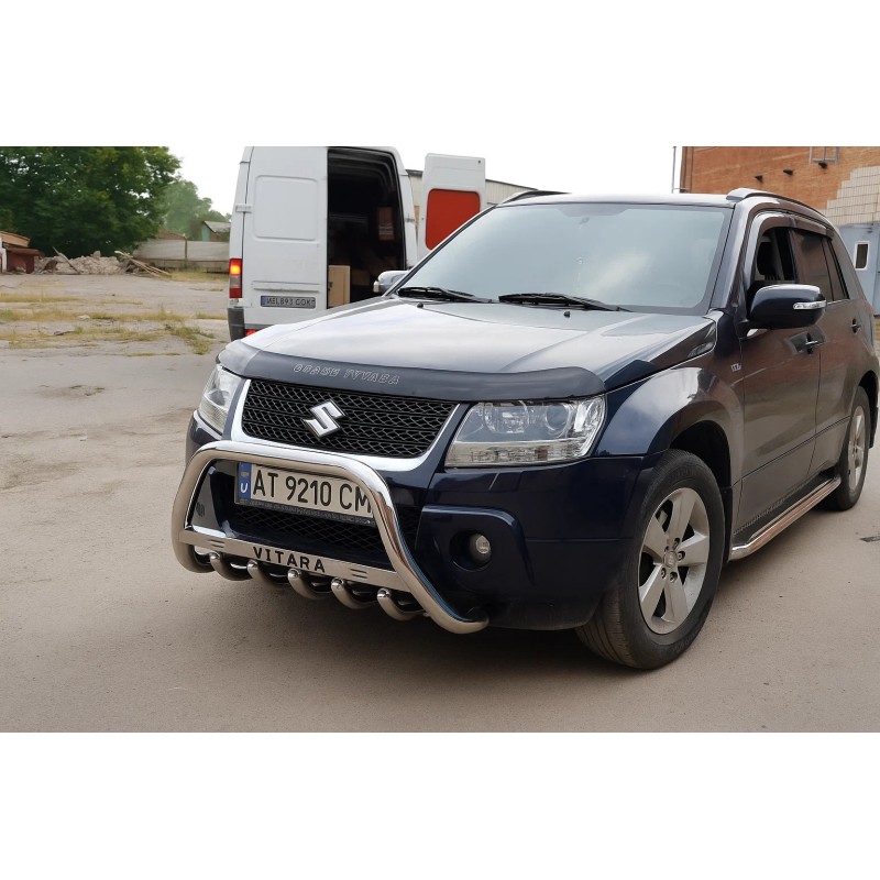 Кенгурятник WT004 (нерж) для Suzuki Grand Vitara 2005-2017 гг