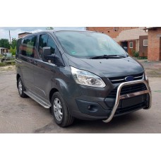 Кенгурятник WT006 (нержавейка) для Ford Custom 2013-2022 гг