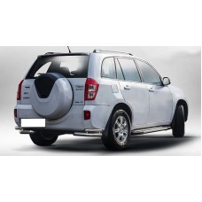 Задние двойные уголки AK003-double (2 шт, нерж) для Chery Tiggo 3
