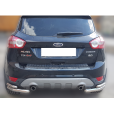 Задние двойные уголки AK003-double (2 шт, нерж) для Ford Kuga 2008-2013 гг