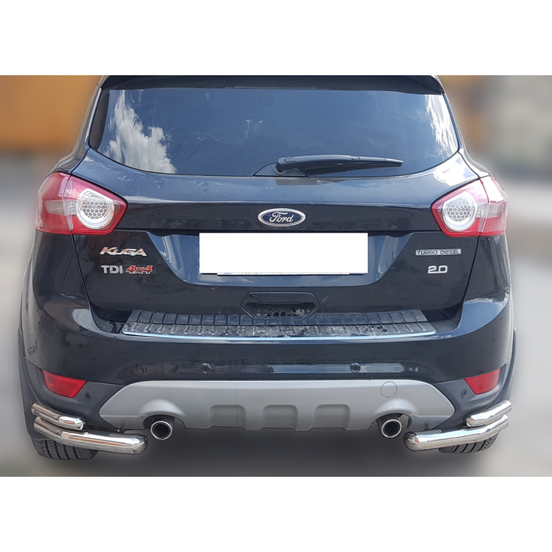 Задні подвійні куточки AK003-double (2 шт., нерж) для Ford Kuga 2008-2013 рр