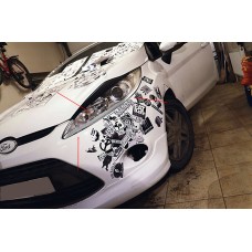 Накладки на фари (2 шт, пласт) для Ford Fiesta 2008-2017 рр