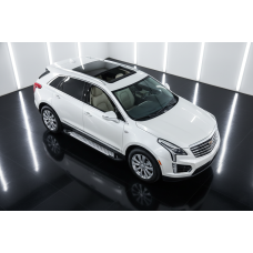 Бокові пороги Allmond Grey (2 шт., алюміній) для Cadillac XT5 2016- рр