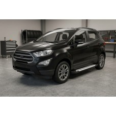 Бокові пороги Allmond Grey (2 шт., алюміній) для Ford Ecosport 2013-2022 рр