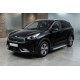 Боковые пороги Allmond Grey (2 шт., алюминий) для Kia Niro 2016–2021 гг