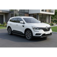 Бокові пороги Allmond Black (2 шт., алюміній) для Renault Koleos 2016-2024 рр
