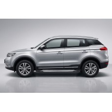 Бокові пороги Line (2 шт., алюміній) для Geely Emgrand X7 2011- рр
