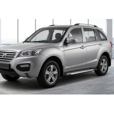 Бокові пороги Line (2 шт., алюміній) для Lifan X60 2011- рр