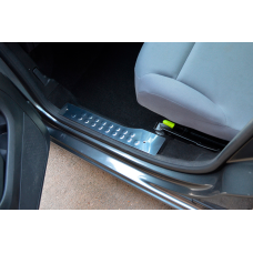 Накладки на внутренние пороги OmsaLine нержавейка 3 шт, OmsaLine - Итальянская Нержавейка для Citroen Berlingo 2008-2018 гг