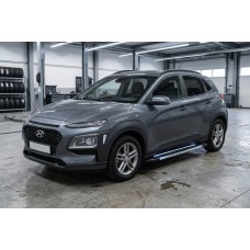 Бокові пороги RedLine V1 (2 шт., алюміній) для Hyundai Kona 2017-2023 рр