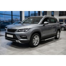 Бокові пороги RedLine V1 (2 шт., алюміній) для Seat Ateca 2016- рр