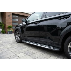 Бокові пороги Sunrise (2 шт., алюміній) для Hyundai Kona 2017-2023 рр