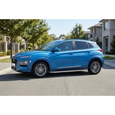 Бокові пороги Tayga Grey (2 шт., алюміній) для Hyundai Kona 2017-2023 рр