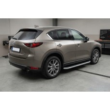 Бокові пороги Tayga Grey (2 шт., алюміній) для Mazda CX-5 2017- рр