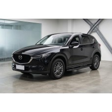 Бокові пороги Tayga Black (2 шт., алюміній) для Mazda CX-5 2017-2025 рр