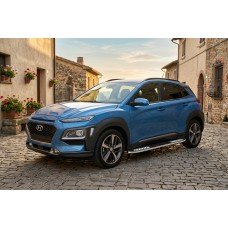 Бокові пороги Tayga V2 (2 шт., алюміній) для Hyundai Kona 2017-2023 рр