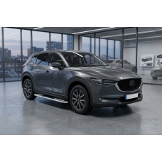 Бокові пороги Tayga V2 (2 шт., алюміній) для Mazda CX-5 2017- рр