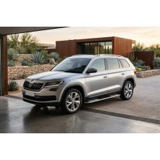Боковые Подножки Tayga V2 (2 шт., Алюминий) для Skoda Kodiaq 2016-2023 гг