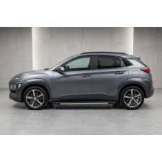 Бокові пороги Bosphore Grey (2 шт., алюміній) для Hyundai Kona 2017-2023 рр