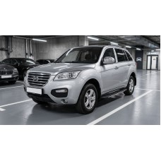 Бокові пороги Bosphore Grey (2 шт., алюміній) для Lifan X60 2011- рр